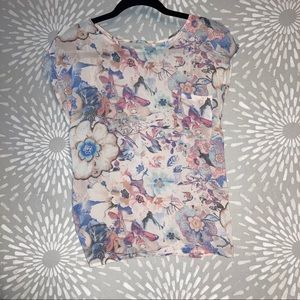 Forever 21 Sheer Floral Blouse